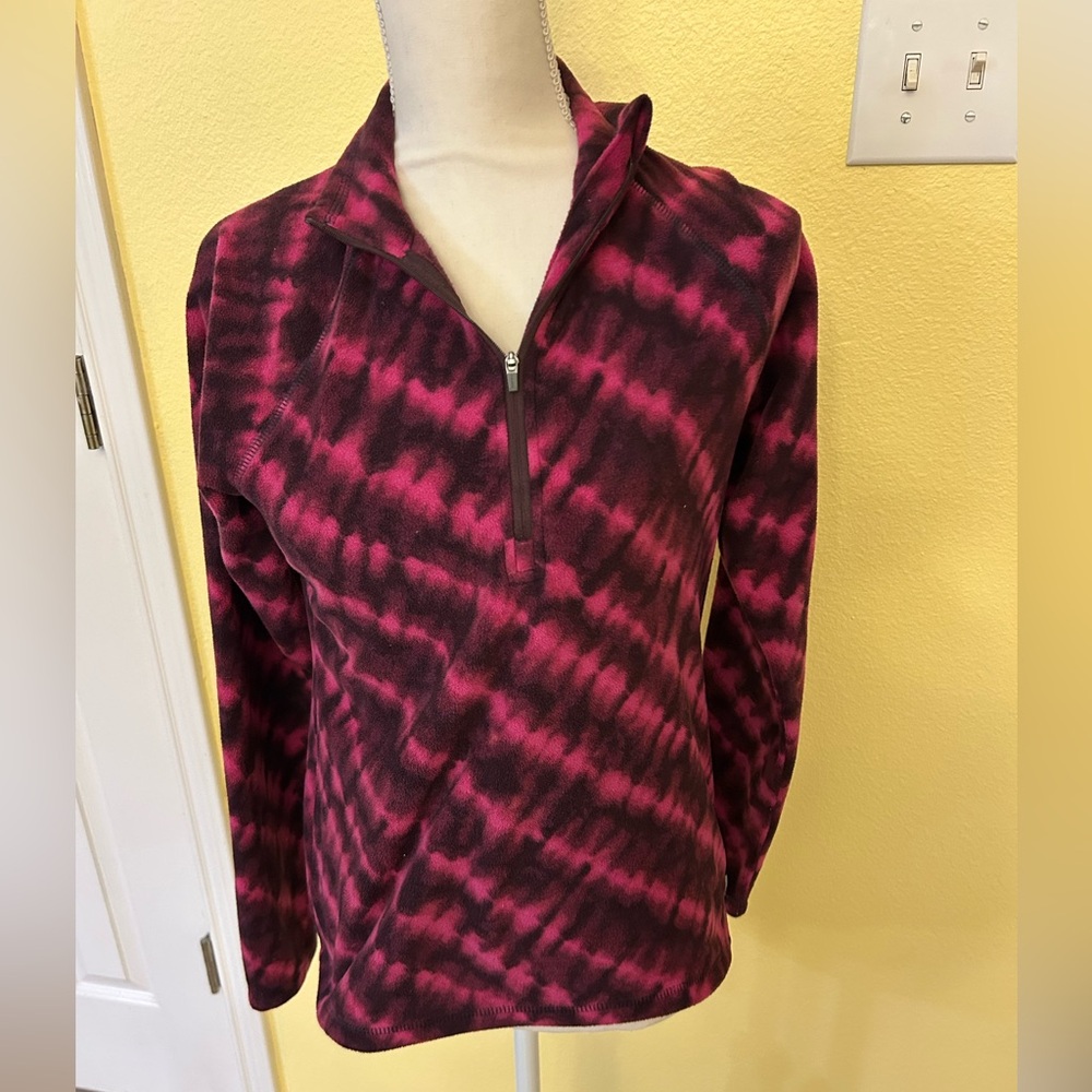 Eddie Bauer Pink and Black Fleece Shirt